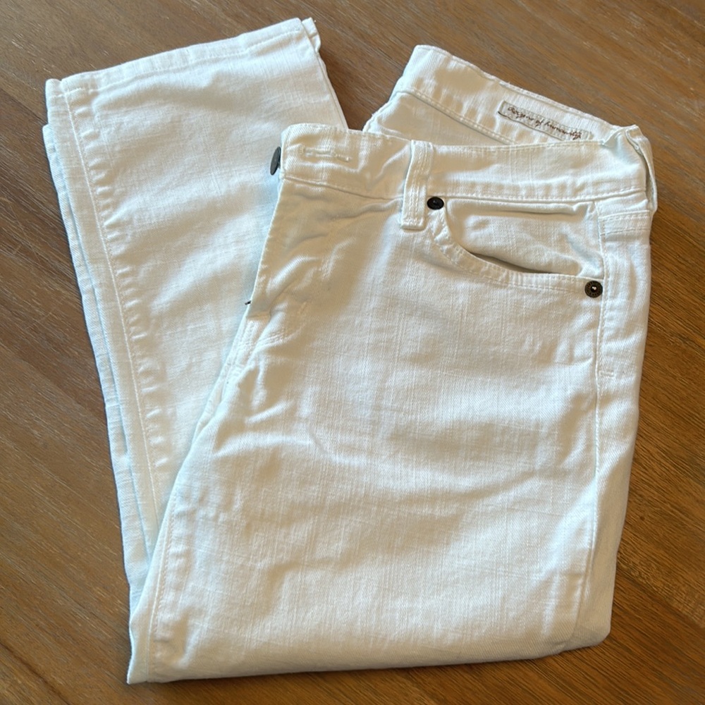 Citizens of Humanity size 27 white low waist cropped jeans